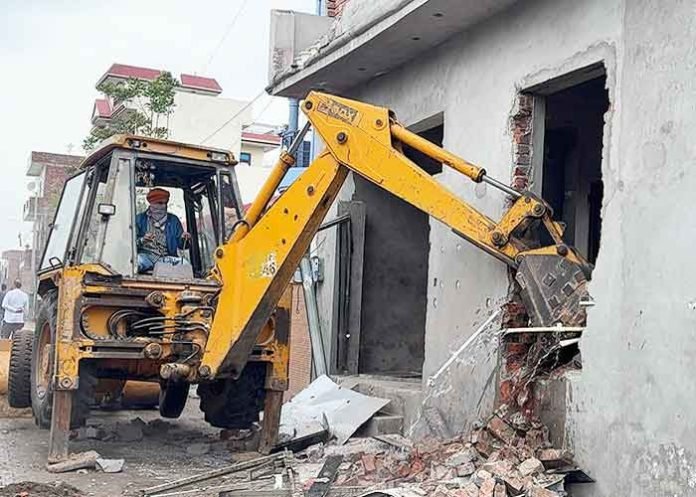 Rupnagar Police Demolishes Building