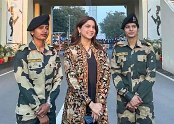 Sharvari at Attari-Wagah border in Amritsar