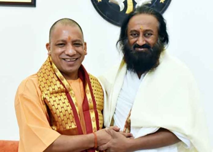 Sri Sri Ravi Shankar meets CM Yogi Adityanath