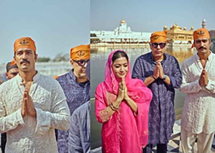 Vicky Kaushal and Rashmika Mandanna at Golden Temple