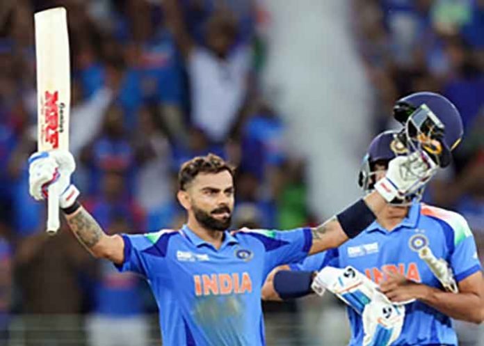 Virat Kohli Century Celebration 1