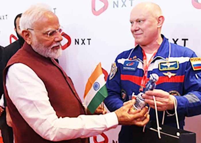 Russian cosmonaut Oleg Artemyev meet PM Modi