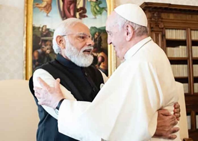 Pope Francis with PM Modi