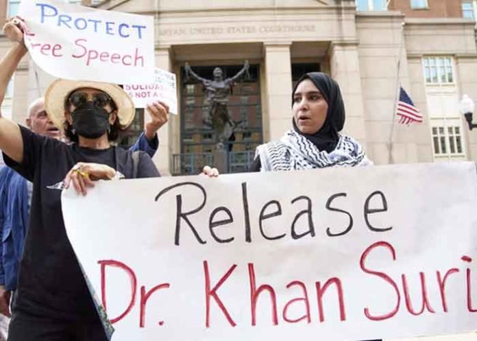US Protest Realease Dr Khan Suri