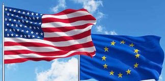 European USA America Flag