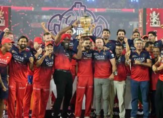 K’taka govt to decide tomorrow on allowing cricket matches in Chinnaswamy Stadium RCB-trophy-and-team