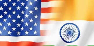 India USA America Flags