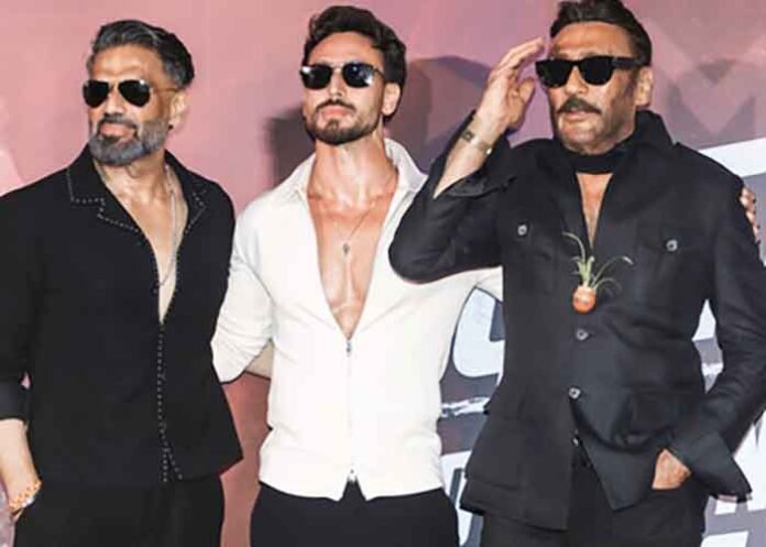 Jackie Shroff, Suniel Shetty, and Tiger Shroff