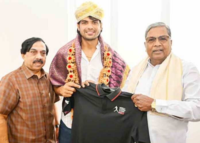 Neeraj Chopra meets CM Siddaramaiah