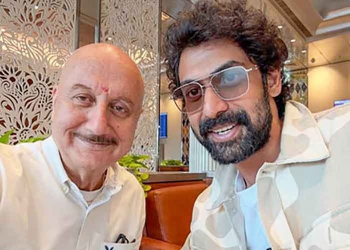 Anupam Kher meets Rana Daggubati