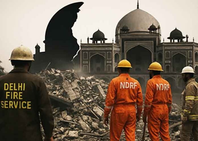 Delhi Roof collapse dargah in Humayun Tomb complex