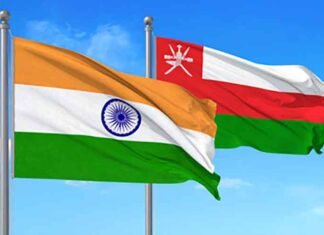 India Oman Flags