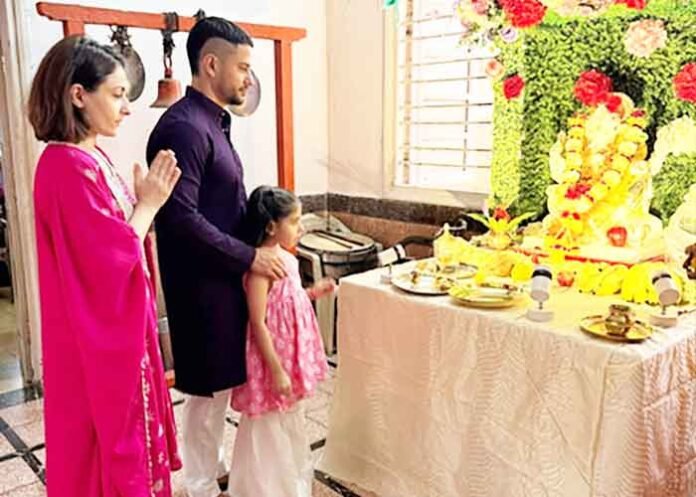Kunal, Soha share glimpse Ganesh Chaturthi celebrations