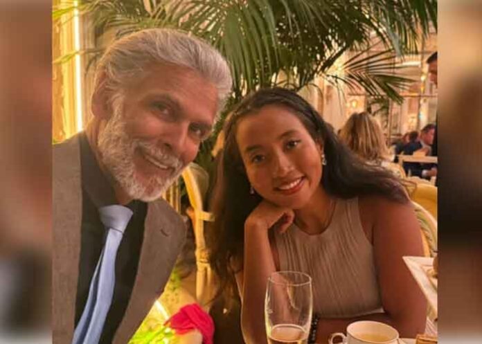 Milind-Soman-with-wife