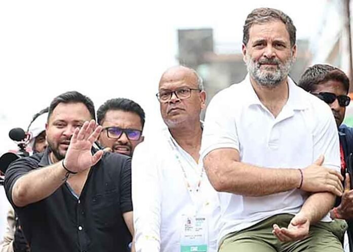 Voter Adhikar Yatra Rahul Gandhi Tejashwi Yadav