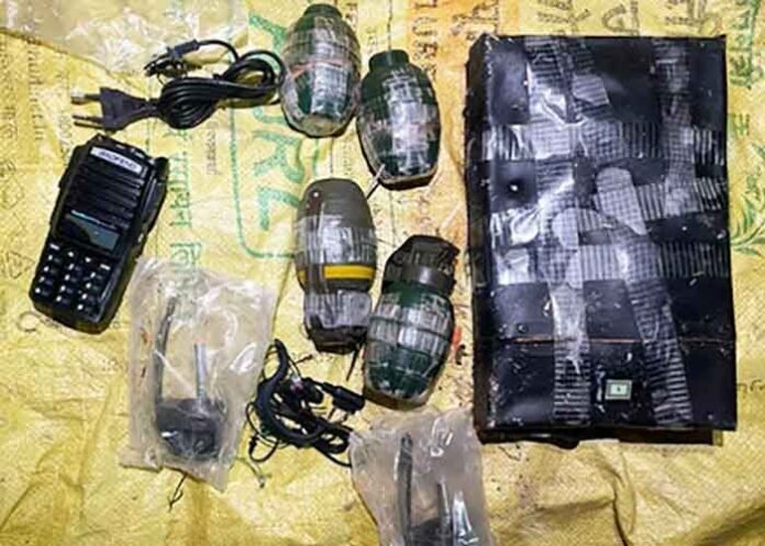 Terror module four hand grenades RDX-based IED seized