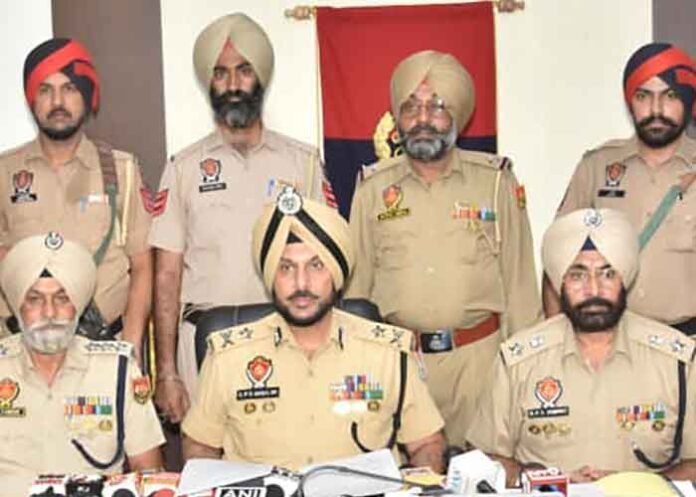 CP Bhullar led Amritsar Police on Press conf