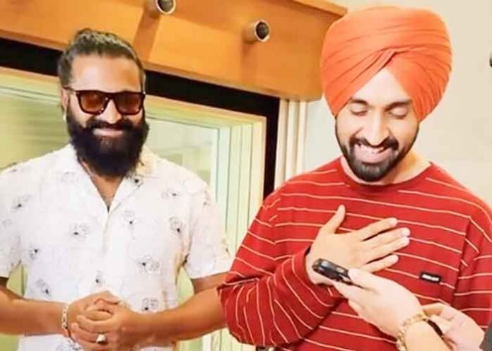 Diljit Dosanjh with Rishabh Shetty