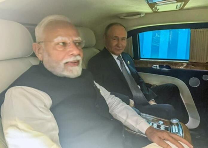 PM Modi Putin travel in same car