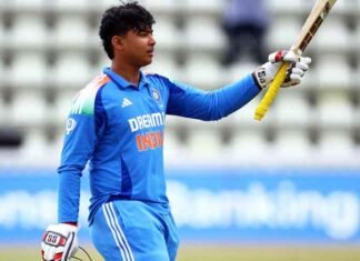 U19 Asia Cup: Vaibhav Sooryavanshi’s 171 sets up India’s huge win over UAE Vaibhav Suryavanshi celebrates century