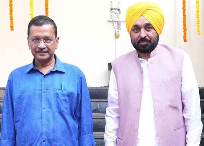 CM Bhagwant Singh Mann and Arvind Kejriwal