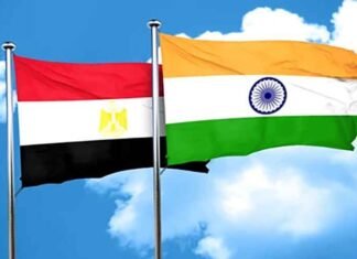 Egypt India Flags