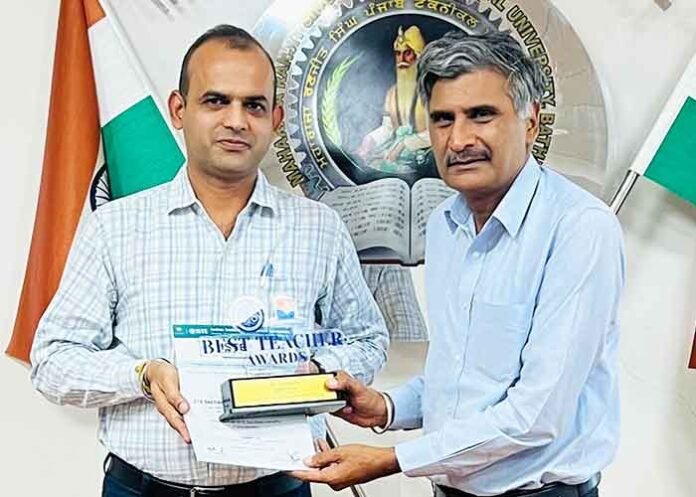 MRSPTU Dr. Munish Jindal honoured