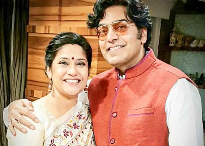 Renuka Shahane with husband Ashutosh Rana