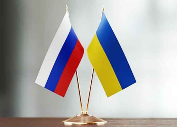 Russia Ukraine Flags