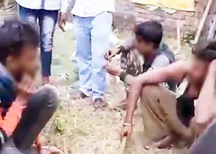 Viral Video of Trinamool leader thrashing man