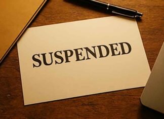 Junior Engineer suspended on directions of Local Government Minister Ravjot Singh suspended Paper logo