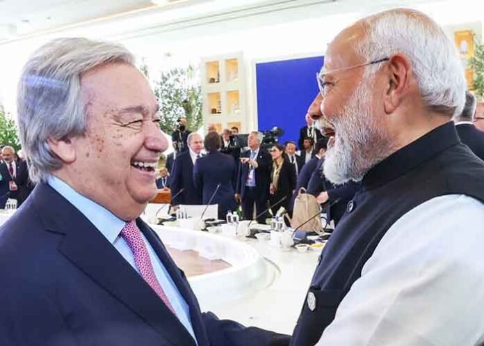 Antonio Guterres meet PM Modi