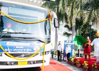 Harjot Bains Flags Off 3rd Batch Of 72 Teachers To Finland For World-Class Pedagogy Harjot Bains flags off bus
