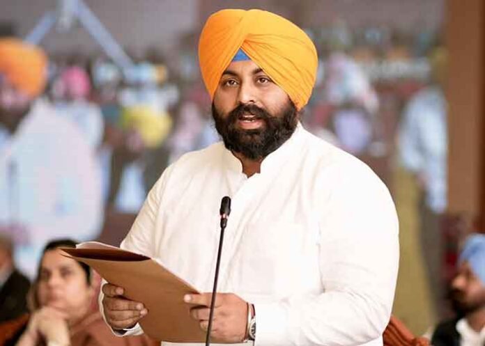 Harjot Bains in Vidhan sabha