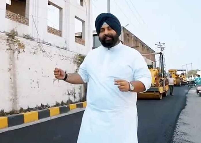 Harjot Bains in road