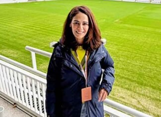 Mona Singh Shares Glimpses of Her Upcoming Film Set in the UK Mona Singh at London Lord stadium