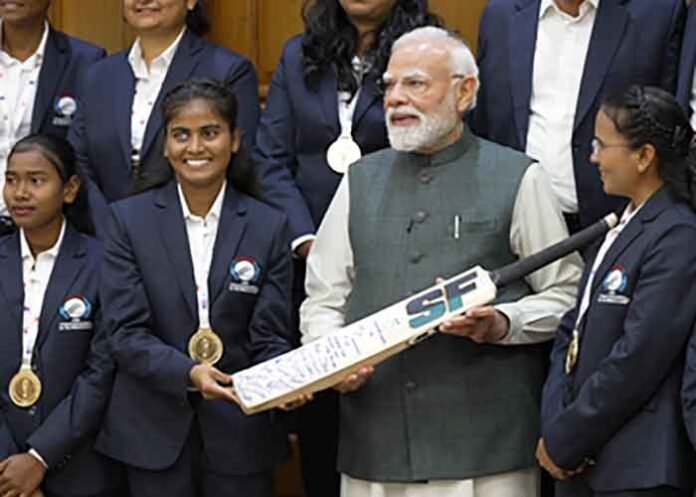 PM Modi hosts World Cup blind womens team