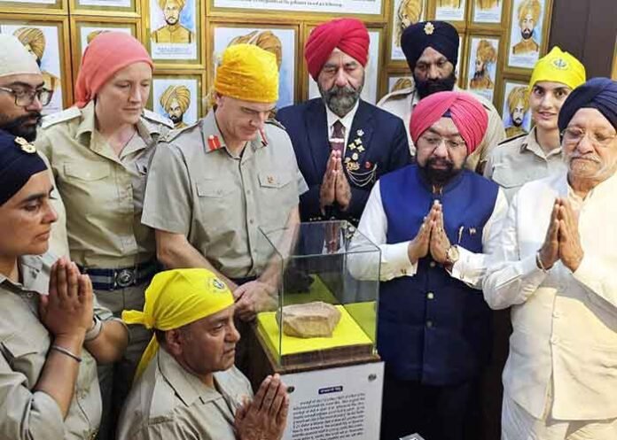 Sacred Stone from Saragarhi Installed by MP Vikram Sahney