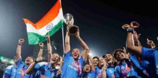 Women Team India cricket in Blue unveil victory song after maiden World Cup glory