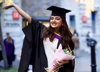 Actress Esther Anil graduates