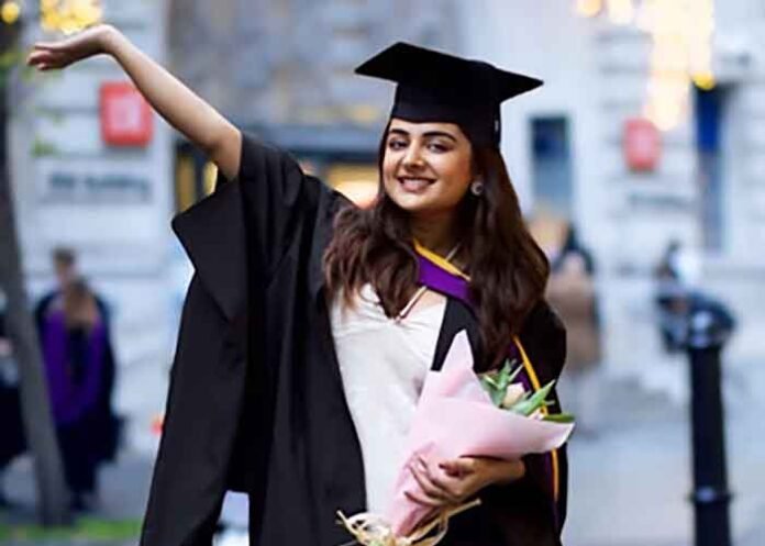 Actress Esther Anil graduates