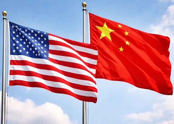 China USA America Flags