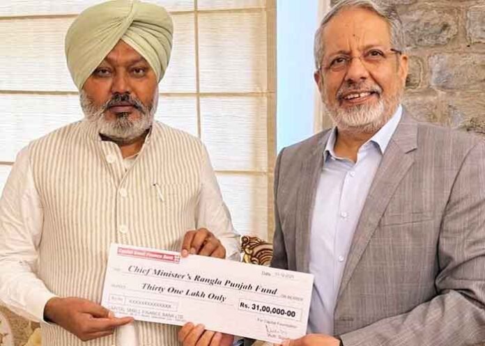 Harpal Cheema receives Rs 31 lakh CSR donation