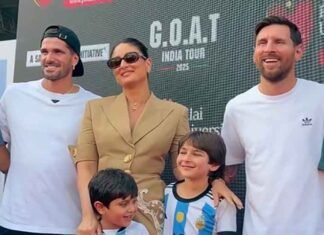 Kareena Kapoor reacts as Messi includes her in his goodbye post following India visit