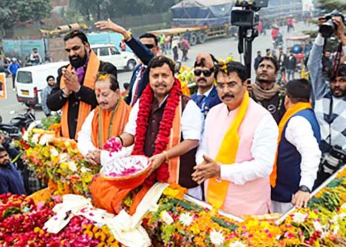 Nitin Nabin receives grand welcome