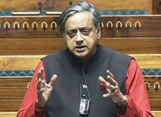 Shashi Tharoor in Parliament