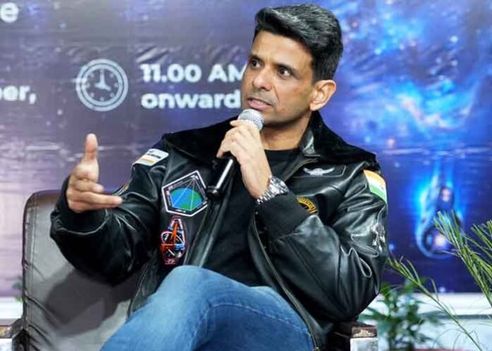 Shubhanshu Shukla on mic