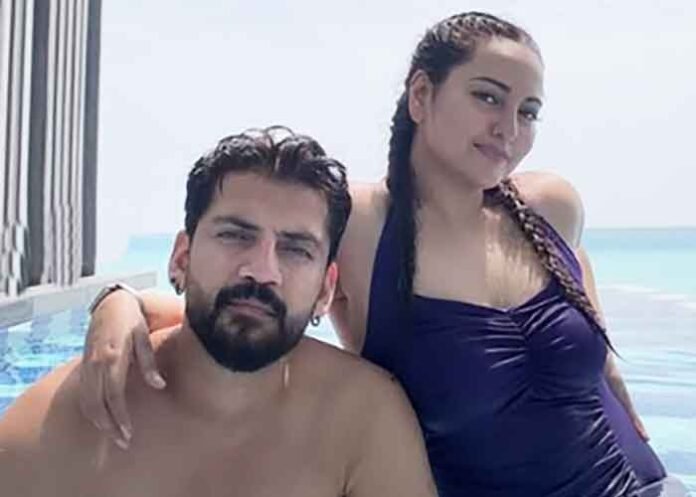 Sonakshi Sinha Zaheer Iqbal share pool pictures