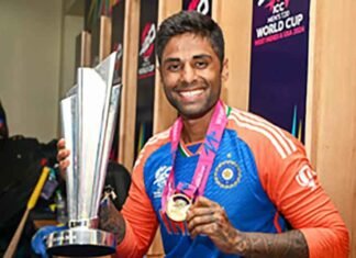 Suryakumar Yadav with T20 World Cup