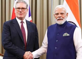 UK PM Keir Starmer with India PM Modi
